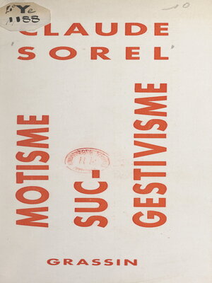 cover image of Motisme, sucgestivisme